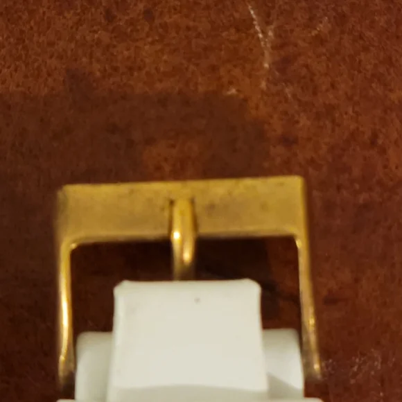 Swiss Made Vintage/New White Leather 18 mm Watch Bands - Picture 4 of 4